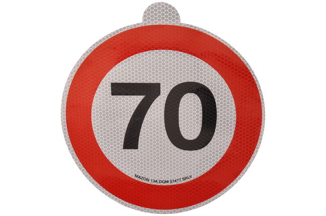 Anhängershop Tempo 70 Aufkleber Italien – 20 cm