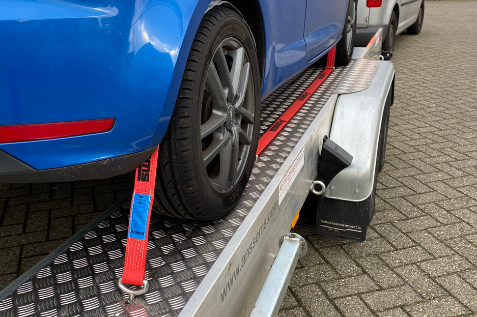 Anssems Kompletter Satz Spanngurte für Autotransporter - rot - passend für Anssems AMT / MSX