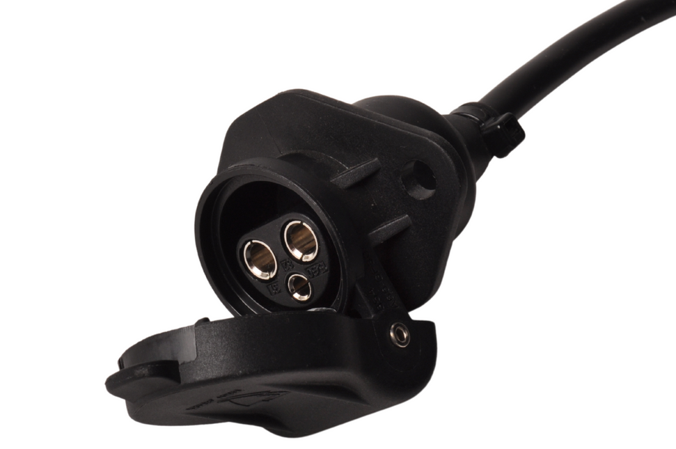 Aspock 3-polige Steckdose mit Batterieanschluss