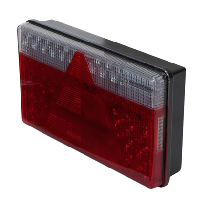 Aspock Anhänger Rückleuchte - Aspöck MultiLED 2 - links - 240x140x54 mm - vollständig LED - 8-poliger Bajonettanschluss - 50 cm Kabel
