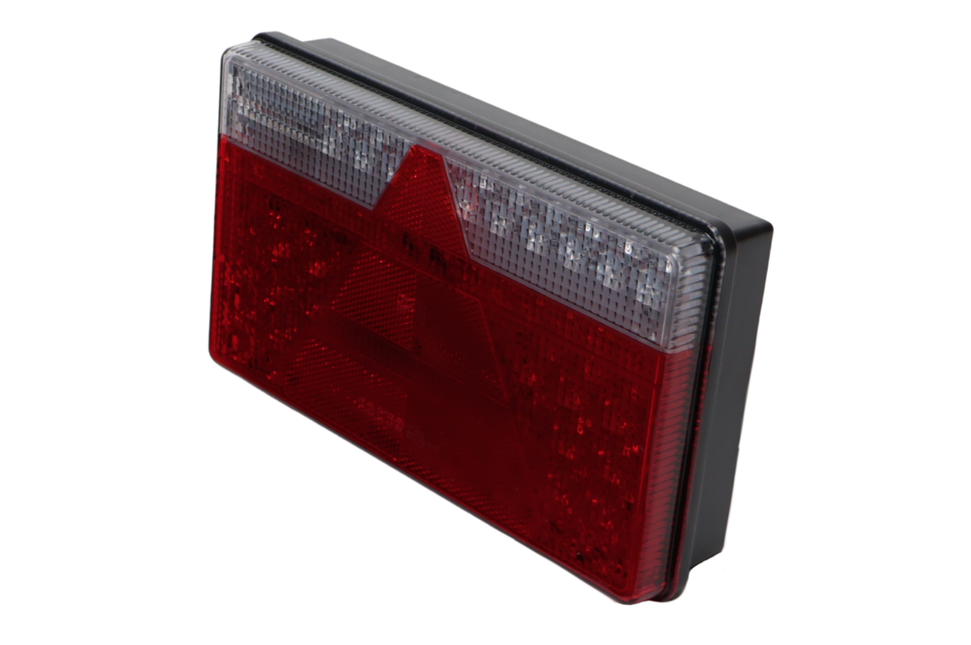 Aspock Anhänger Rückleuchte - Aspöck MultiLED 2 - rechts - 240x140x54 mm - vollständig LED - 8-poliger Bajonettanschluss - 50 cm Kabel