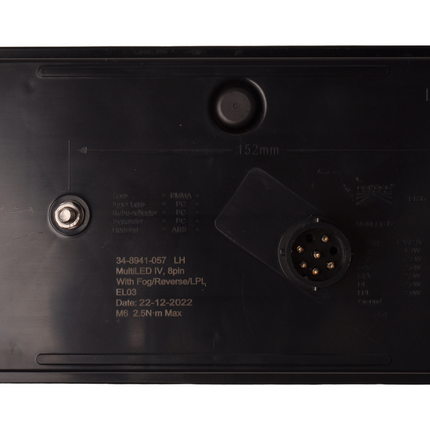 Aspock Anhänger Rückleuchte - Aspöck MultiLED 4 - links - 241x141x71 mm - vollständig LED - 8-poliger Bajonettanschluss