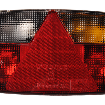 Aspock Anhänger Rückleuchte - Aspöck Multipoint 3 - rechts - 244x138x60 mm - 8-poliger Aspöck Steckverbinder - inklusive Reflektor