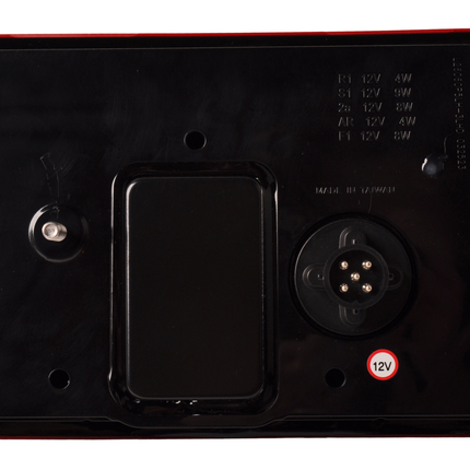 Aspock Anhänger Rückleuchte - Lucidity LED - links - 236x140x52 mm - 5-poliger Bajonettanschluss - mit integriertem Widerstand