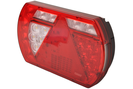 Aspock Anhänger Rückleuchte - Lucidity LED - links - 236x140x52 mm - Aspöck 8-poliger Bajonettanschluss - mit integriertem Widerstand