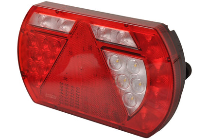 Aspock Anhänger Rückleuchte - Lucidity LED - rechts - 236x140x52 mm - Aspöck 8-poliger Bajonettanschluss - mit integriertem Widerstand