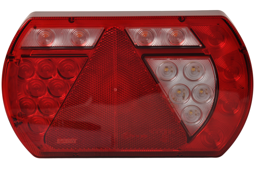 Aspock Anhänger Rückleuchte - Lucidity LED - rechts - 236x140x52 mm - Aspöck 8-poliger Bajonettanschluss - mit integriertem Widerstand