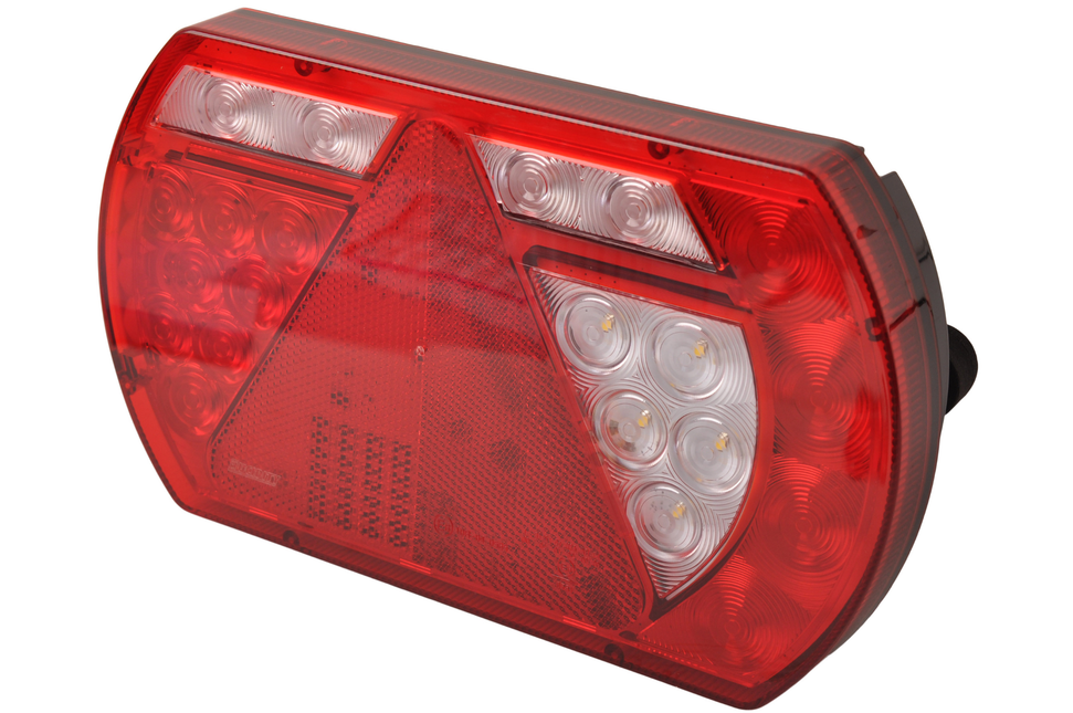 Aspock Anhänger Rückleuchte - Lucidity LED - rechts - 236x140x52 mm - 5-poliger Bajonettanschluss - mit integriertem Widerstand