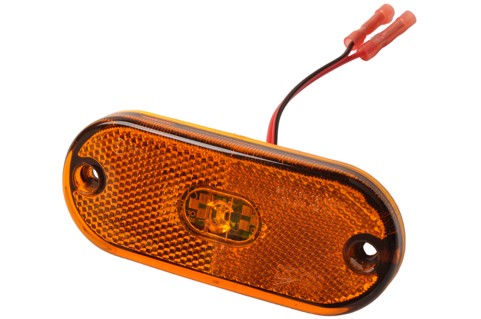 Aspock Aspock Flatpoint 3 - orange/gelbe Begrenzungsleuchte - 2-adriges Kabel mit Steckbrücken - LED