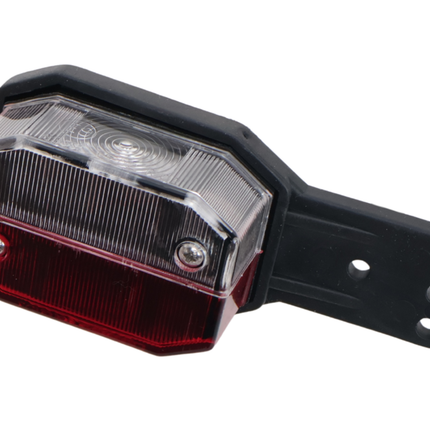 Aspock Aspöck Flexipoint Begrenzungsleuchte links - rot/weiß auf Gummihalter mit 50 cm Kabel