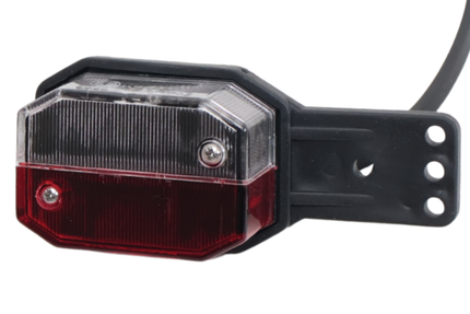 Aspock Aspöck Flexipoint Begrenzungsleuchte links - rot/weiß auf Gummihalter mit 50 cm Kabel