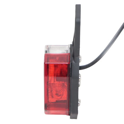 Aspock Aspöck Flexipoint Begrenzungsleuchte links - rot/weiß auf Gummihalter mit 50 cm Kabel