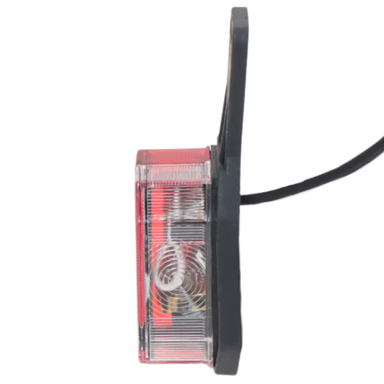 Aspock Aspöck Flexipoint Begrenzungsleuchte rechts - rot/weiß auf Gummihalter mit 50 cm Kabel