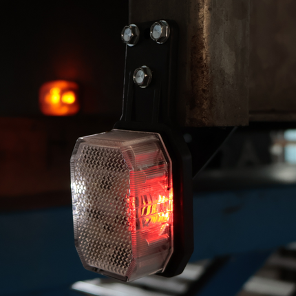 Aspock Aspöck Flexipoint LED links- Begrenzungsleuchte rot/weiß auf kleinem Gummihalter mit 0,5m Kabel