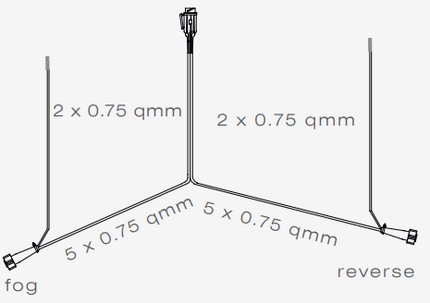 Aspock Aspöck Kabelsatz - 4,5 Meter - 13-polig - 2x 5-poliger Stecker - inklusive Abzweigung 2,5 Meter