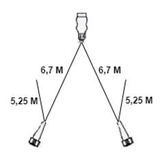 Aspock Aspöck Kabelsatz - 6,7 Meter lang - 13-polig - Anhängerkabel mit 2 x 8-poligem Stecker - inklusive Abzweigungen