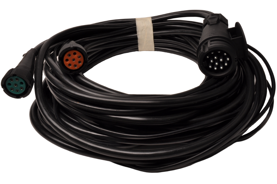 Aspock Aspöck Kabelsatz - 8 Meter lang - 13-polig - Anhängerkabel mit 2x 8-poligem Stecker - inklusive Abzweigungen für Begrenzungsleuchten