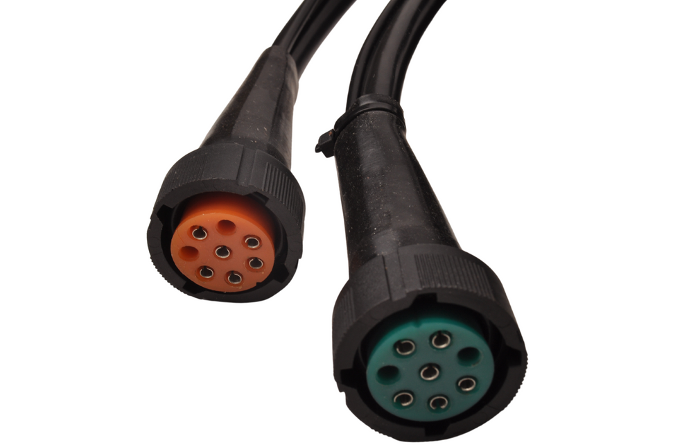 Aspock Aspöck Kabelsatz - 8 Meter lang - 13-polig - Anhängerkabel mit 2x 8-poligem Stecker - inklusive Abzweigungen für Begrenzungsleuchten