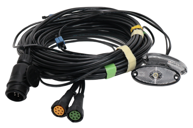 Aspock Aspöck Kabelsatz - 8,4 Meter lang - 13-polig - Anhängerkabel mit 8-poligen Steckern - inklusive vormontierter Umrisssleuchten - Plug&Play