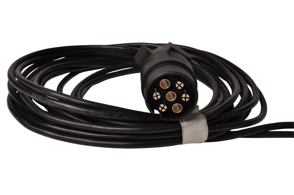 Aspock Aspöck Kabelsatz - Anhängerkabel 5 Meter lang - 7-polig - mit 2x 5-poligem Stecker
