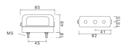 Aspock Aspock Regpoint Kennzeichenbeleuchtung - 800 mm Stecker