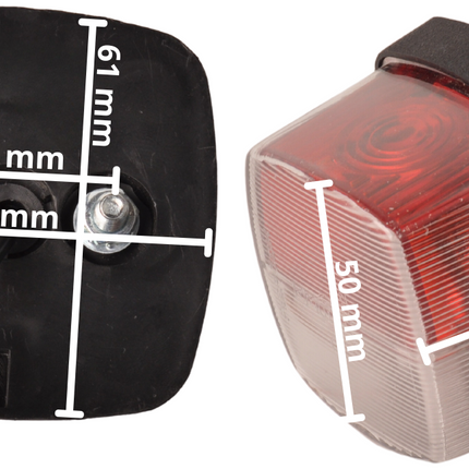 Aspock Aspock squarepoint Begrenzungsleuchte rot/weiß - 2 Meter DC-Kabel 2x0,75 mm²