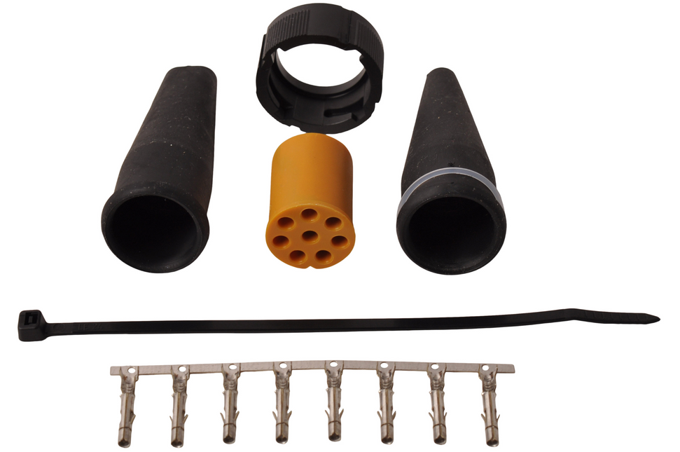 Aspock Aspöck Stecker links - 8 Stifte/Ader - gelb