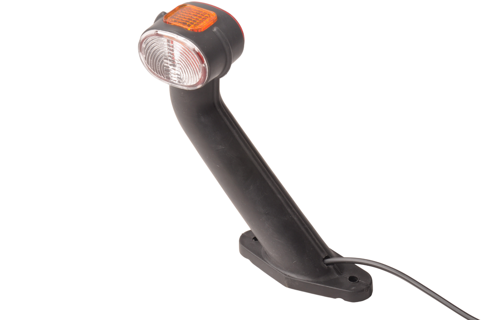 Aspock Aspöck Superpoint 2 Begrenzungsleuchte - links - weiß/orange/rot - 1 Meter Flachkabel