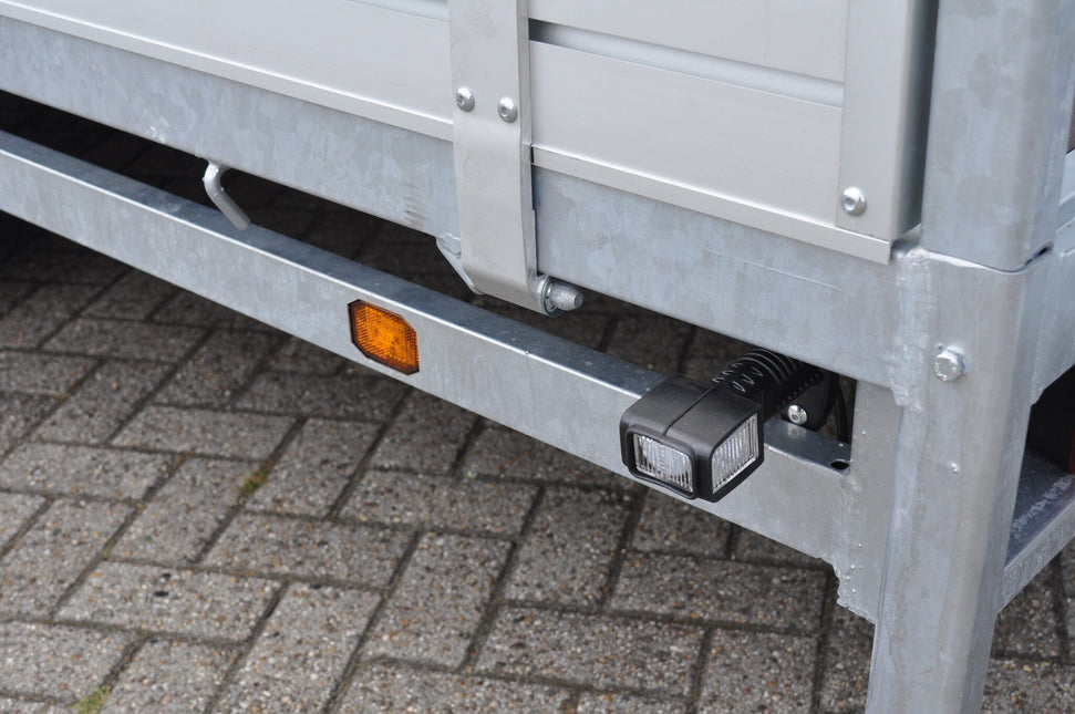 Aspock Aspock Superpoint 4 Begrenzungsleuchte kurz - links - weiß/rot/orange - LED - 100 cm Flachkabel - gerader Halter