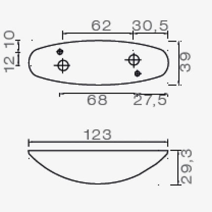 Aspock Flexipoint 2 Begrenzungsleuchte rot/weiß - 250 cm Kabel