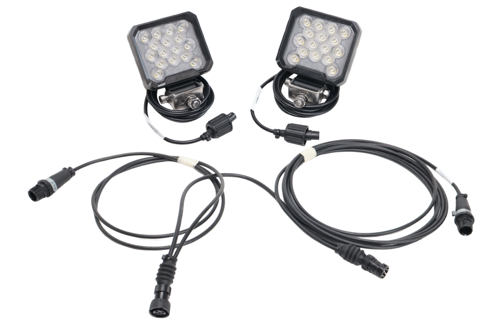 Aspock LED-Arbeitsscheinwerfer Set - 5-poliger Aspöck-Bajonettanschluss - 2500 Lumen - Plug & Play