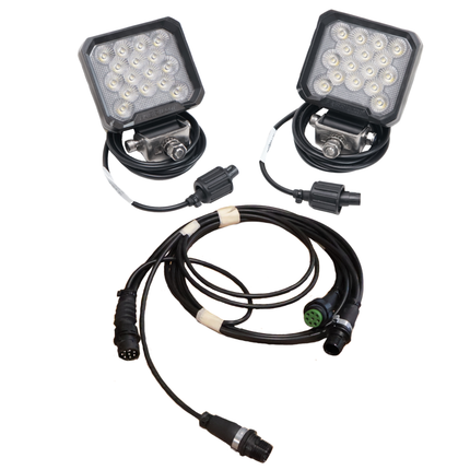 Aspock LED-Arbeitsscheinwerfer Set - 8-poliger Aspöck-Bajonettanschluss - 2500 Lumen - Plug & Play