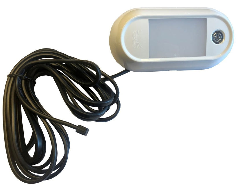 Aspock LED-Innenbeleuchtung 12/24V - blaues oder weißes Licht - mit 350 mm DC-Kabel