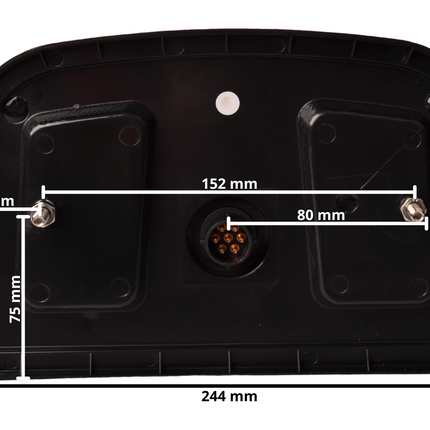Aspock LED Rückleuchte  mit allen Funktionen - 244x149x48 mm - links