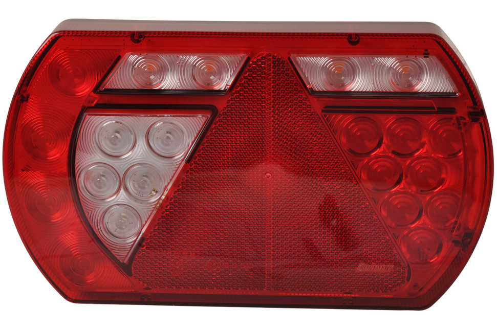 Aspock Linke Rückleuchte mit eingebautem Widerstand 236x140x52 mm - einfach anzuschließen mit Aspöck-Steckern