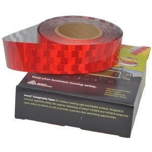 Avery 50 Meter reflektierendes Klebeband für harte Oberflächen - rot
