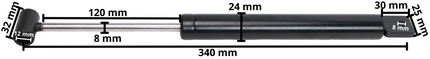 BPW Auflaufbremsdämpfer PAV/SR 1,35 MX1
