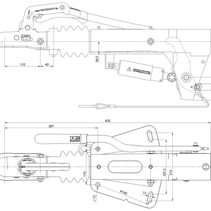 BPW BPW Auflaufeinrichtung für Anhänger ZAF 1,6-3 Ausführung C - maximal 1500 kg Zugkraft Auflaufbremse