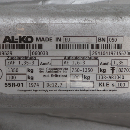 BPW BPW Auflaufeinrichtung für Anhänger - ZAF1,35-3 - maximale Anhängelast: 1350 kg - V-Deichselanschluss