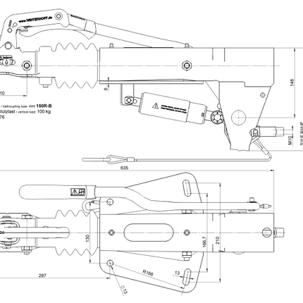 BPW BPW Auflaufeinrichtung für Anhänger -ZAF1,35-3 - maximale Anhängelast: 1350 kg - V-Deichselanschluss
