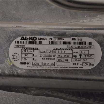 BPW BPW Auflaufeinrichtung für Anhänger - ZAF1.6-3 - Ausführung C - maximale Anhängelast: 1500 kg - inkl. Stützradklemme