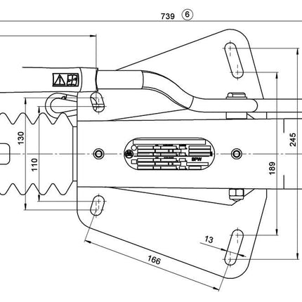 BPW BPW Auflaufeinrichtung für Anhänger - ZAF2,0-3 - maximale Anhängelast: 2000 kg - inkl. Stützrad-Konsole - Aufbau