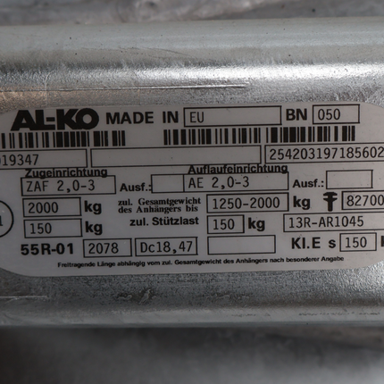 BPW BPW Auflaufeinrichtung für Anhänger - ZAF2.0 - maximale Anhängelast: 2000kg - inkl. Stützrad-Konsole - Hapert