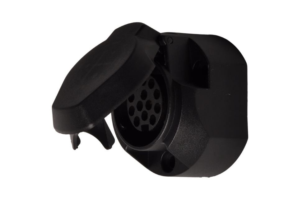 Cantonal 13-polige Steckdose - inklusive Dichtungsgummi - inklusive Mikroschalter für Nebelschlussleuchte