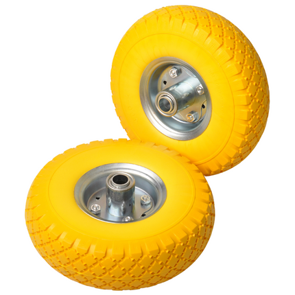 Cantonal 2 Stück Premium Sackkarrenrädern - 3.00-4 - pannensicheren - Nabendurchmesser: 20 mm - Nabenlänge: 55 mm