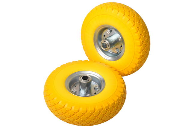 Cantonal 2 Stück Premium Sackkarrenrädern - 3.00-4 - pannensicheren - Nabendurchmesser: 20 mm - Nabenlänge: 55 mm