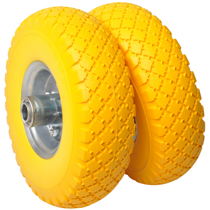 Cantonal 2 Stück Premium Sackkarrenrädern - 3.00-4 - pannensicheren - Nabendurchmesser: 20 mm - Nabenlänge: 55 mm