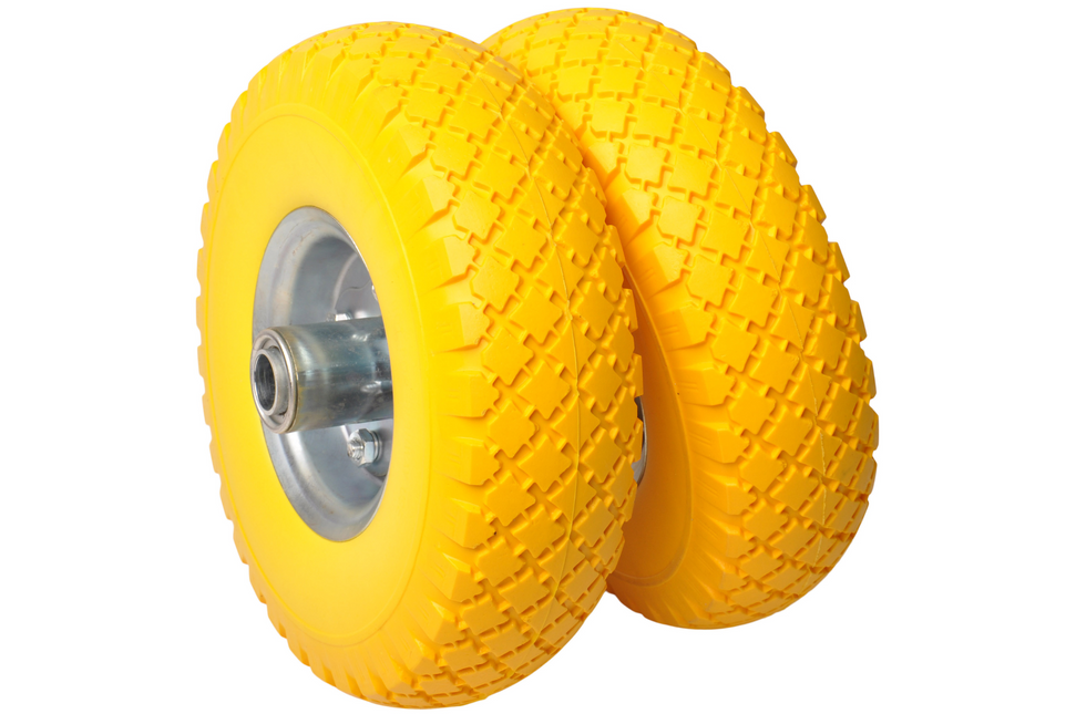 Cantonal 2 Stück Premium Sackkarrenrädern - 3.00-4 - pannensicheren - Nabendurchmesser: 20 mm - Nabenlänge: 55 mm