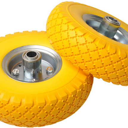 Cantonal 2 Stück Premium Sackkarrenrädern - 3.00-4 - pannensicheren - Nabendurchmesser: 20 mm - Nabenlänge: 55 mm