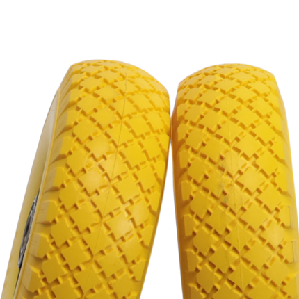 Cantonal 2 Stück Premium-Schubkarrenrädern 3.00-4 - pannensicher - Nabendurchmesser: 25 mm - Nabenlänge: 75 mm